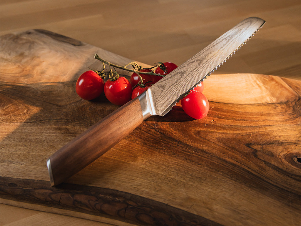 Damaskus brødkniv 20 cm
