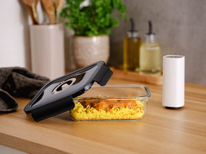 SQUARE VACUUM GLASS CONTAINER - 1230ML - SET - 4PC - 2