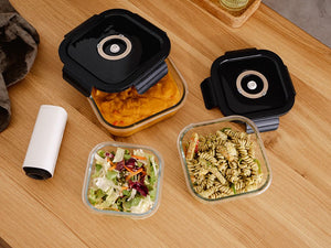 NELIÖN MUOTOINEN VAKUUMI LASISÄILIÖ – 800ML – SETTI – 4 KPL - 4