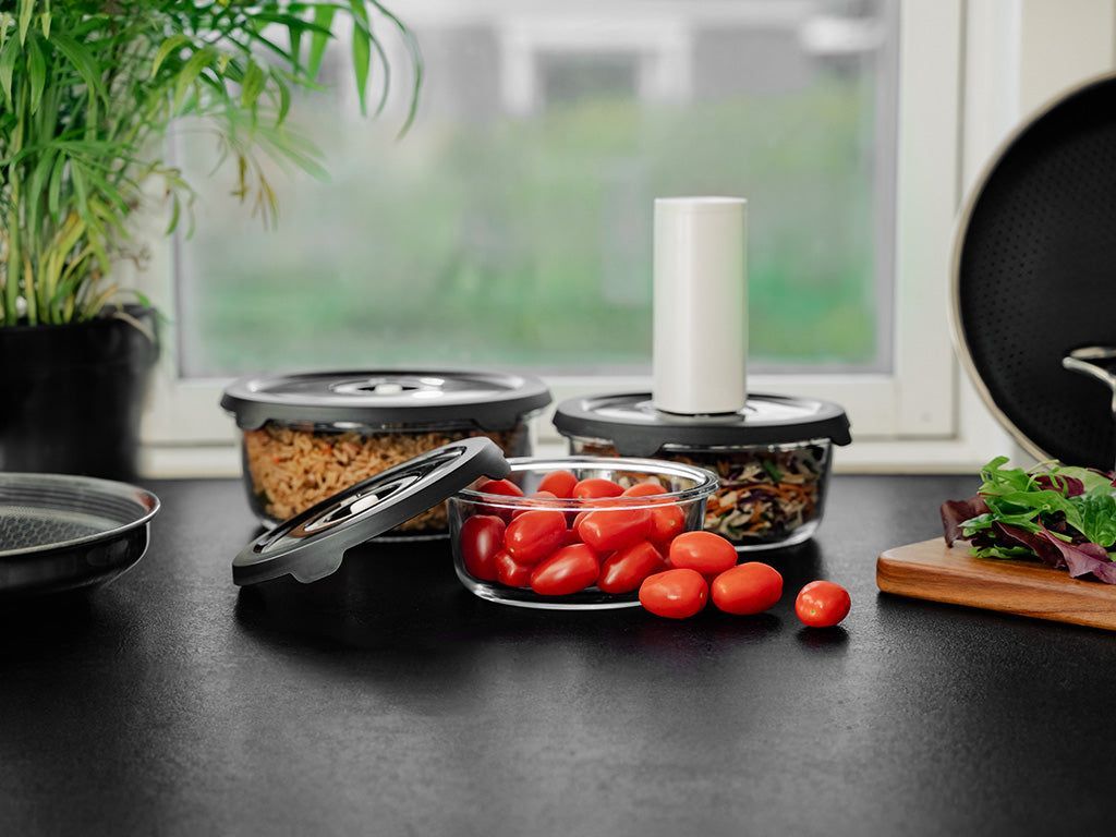 ROUND VACUUM GLASS CONTAINER – 930ML - 6