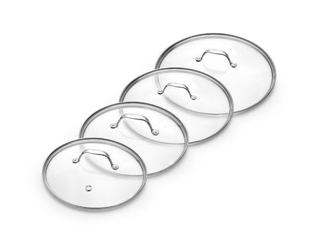 GLASS LID SET 20/24/26/28 CM – 4 PIECES - 1
