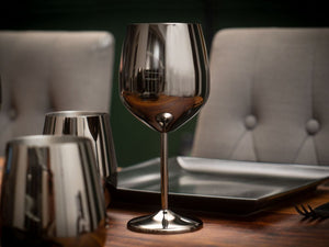 RUOSTUMATTOMASTA TERÄKSESTÄ VALMISTETTU VIINILASI - 2