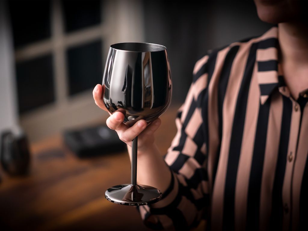 JUOMALASISARJA - VIINILASI RUOSTUMATTOMASTA TERÄKSESTÄ