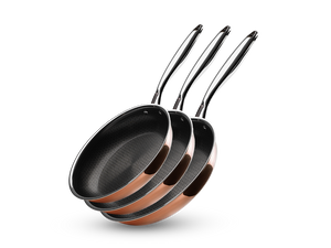 KUPARI HYBRID NON-STICK PAISTINPANNUSARJA - 3 OSAA - 1