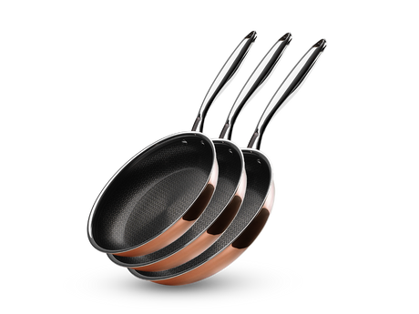 KUPARI HYBRID NON-STICK PAISTINPANNUSARJA - 3 OSAA - 1