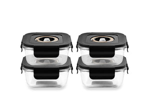 NELIÖN MUOTOINEN VAKUUMI LASISÄILIÖ – 525ML – SETTI – 4 KPL - 1