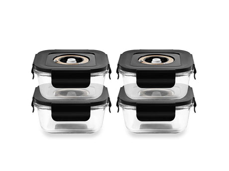 NELIÖN MUOTOINEN VAKUUMI LASISÄILIÖ – 525ML – SETTI – 4 KPL - 1